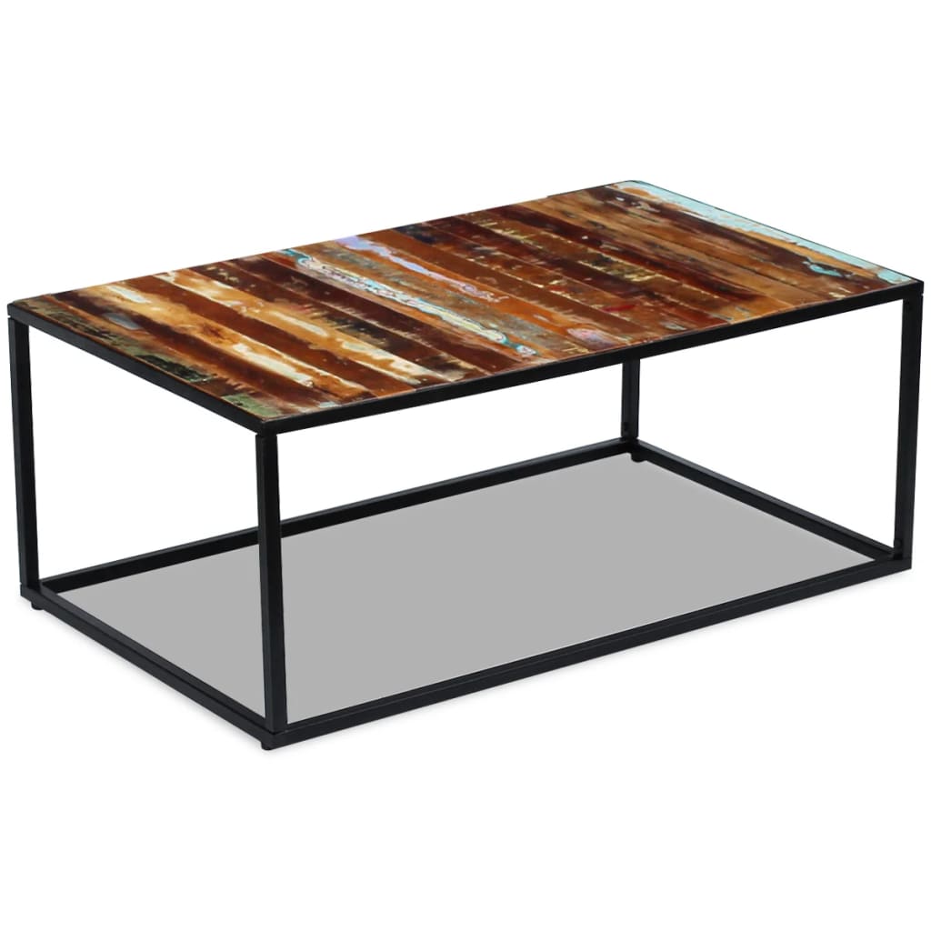 Coffee table, 100 x 60 x 40 cm, solid recycled wood