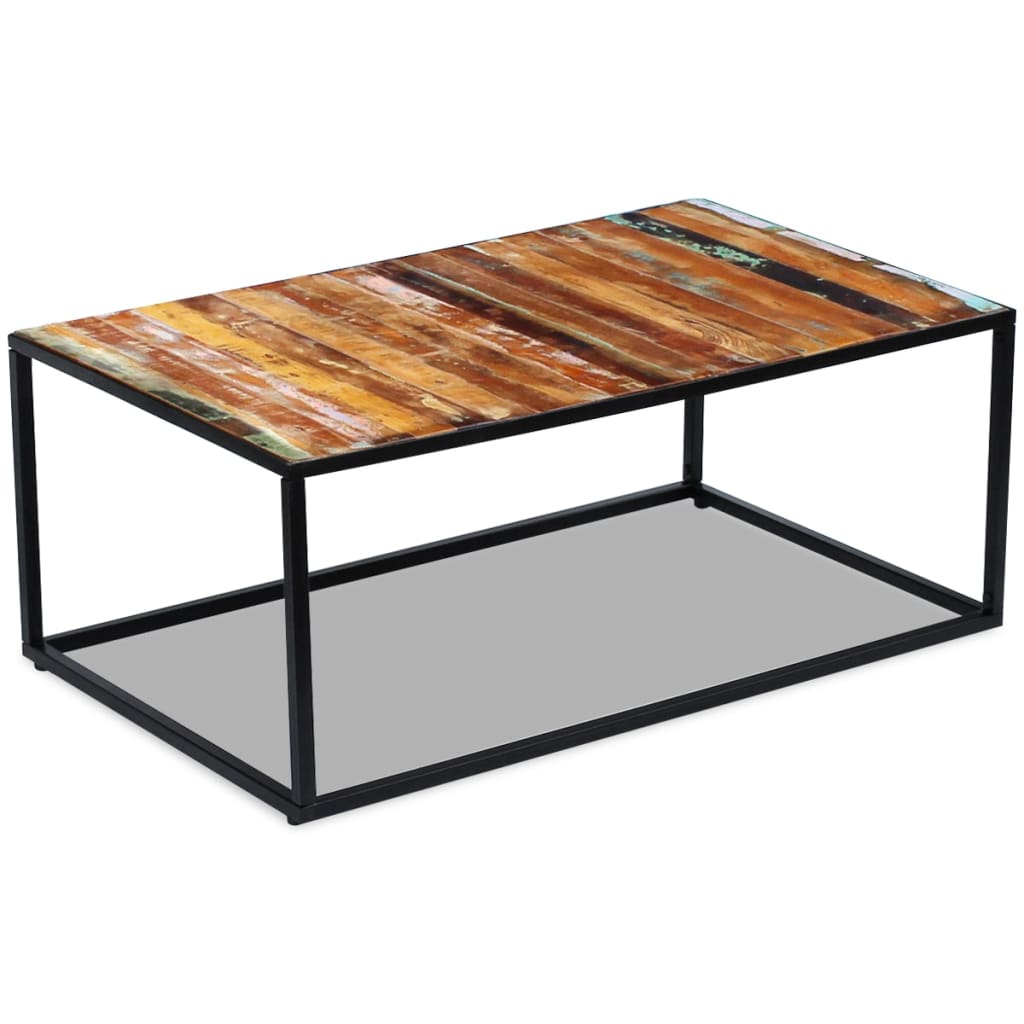 Coffee table, 100 x 60 x 40 cm, solid recycled wood