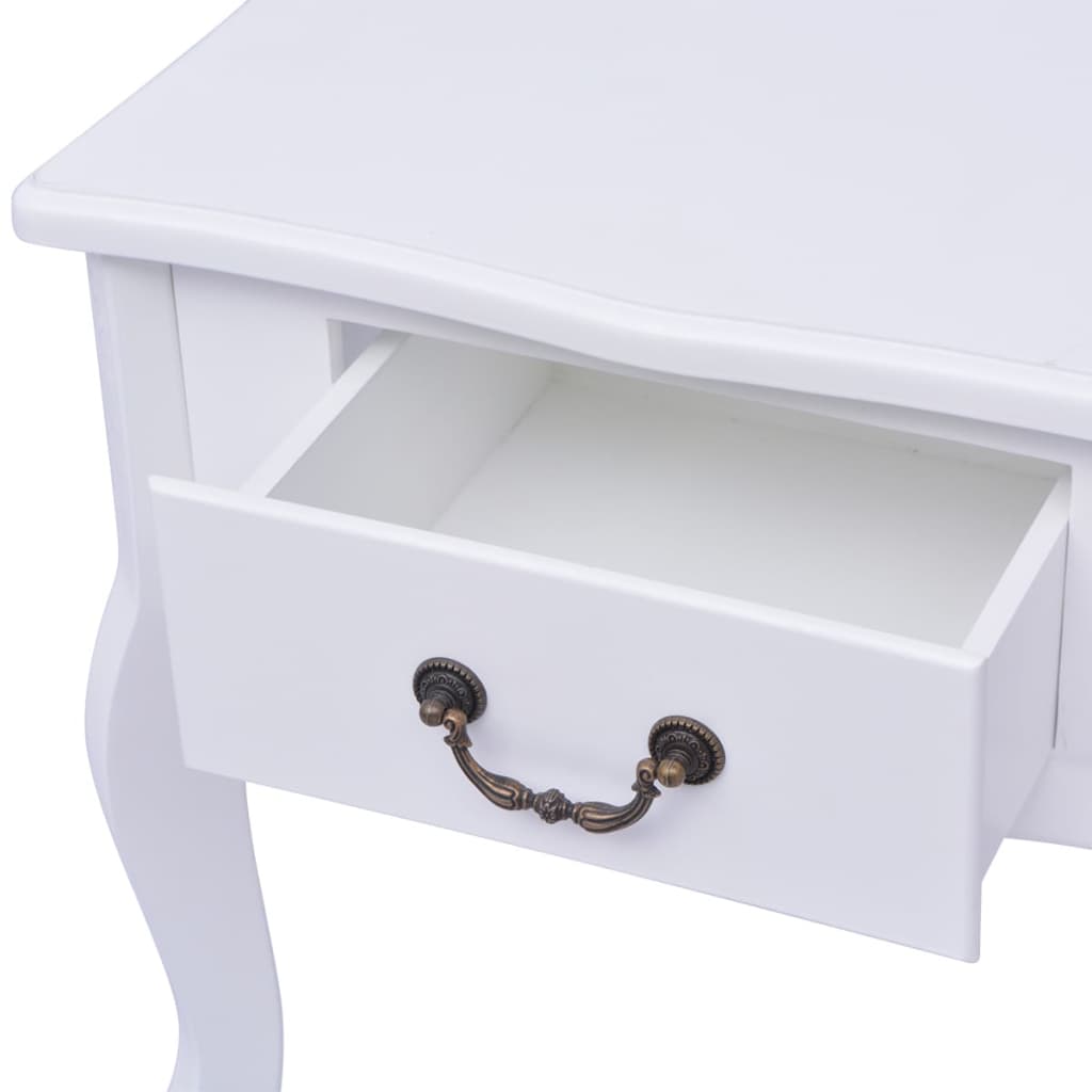 Wooden bedside table, white, MDF