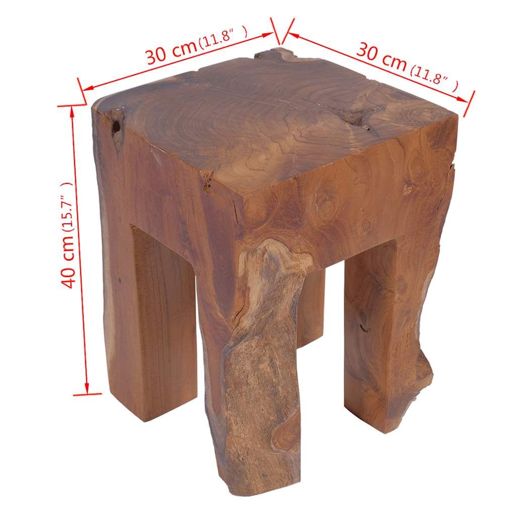 Stool, solid teak wood