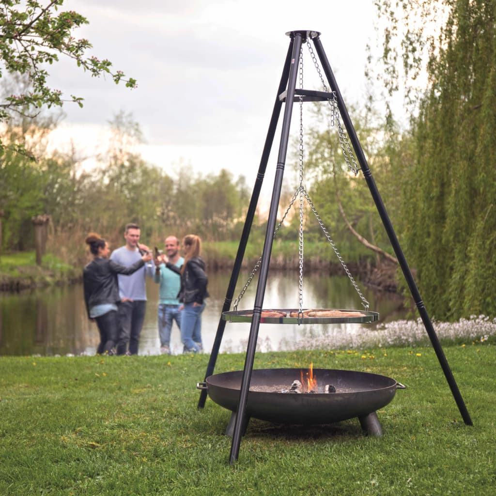 Grătar trepied, negru, 172 cm, BBQ TRIPOD