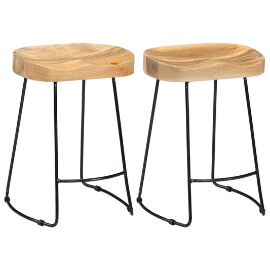 Gavin bar stools, 2 pcs., solid mango wood