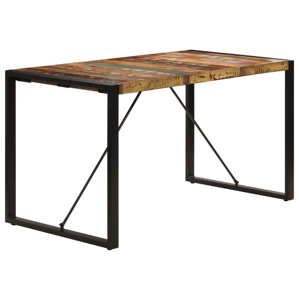 Kitchen table, 140 x 70 x 75 cm, solid recycled wood