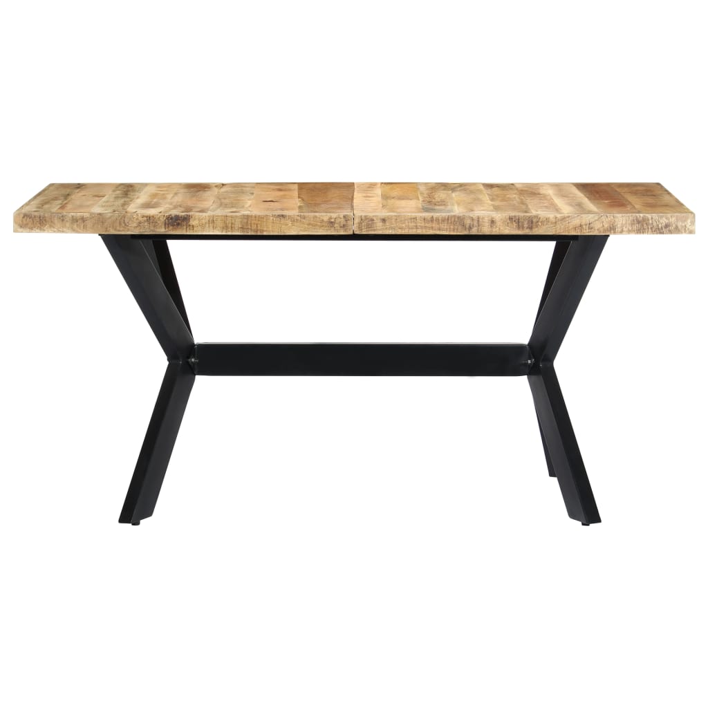 Kitchen table, 140x70x75 cm, solid raw mango wood