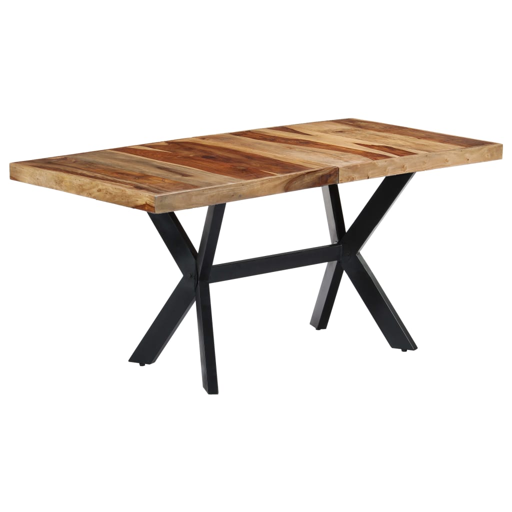 Kitchen table, 140 x 70 x 75 cm, solid sheesham wood