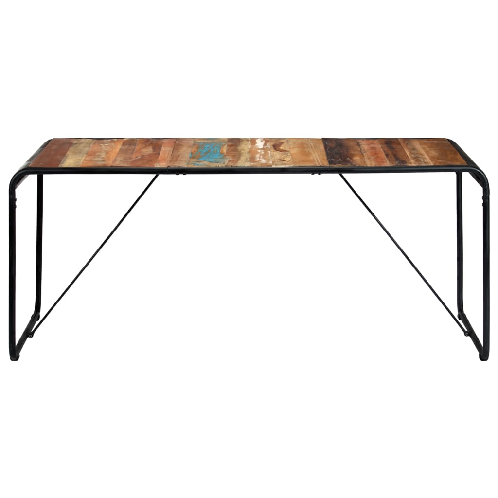 Kitchen table, 180 x 90 x 76 cm, solid recycled wood