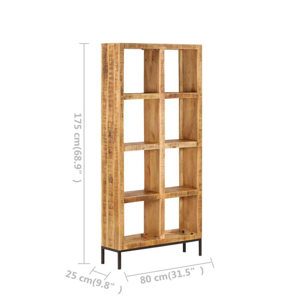 Bookshelf, 80 x 25 x 175 cm, solid mango wood