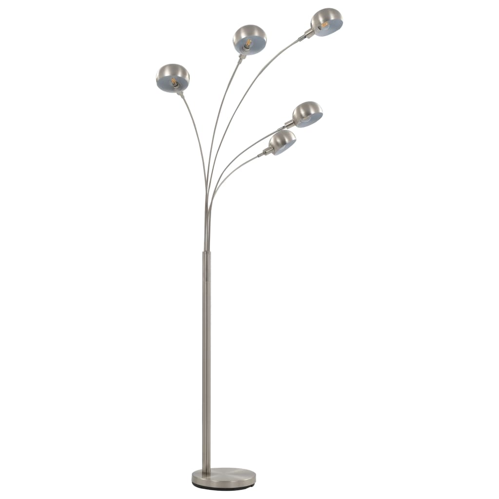 Floor lamp, silver, 200 cm, 5 x E14