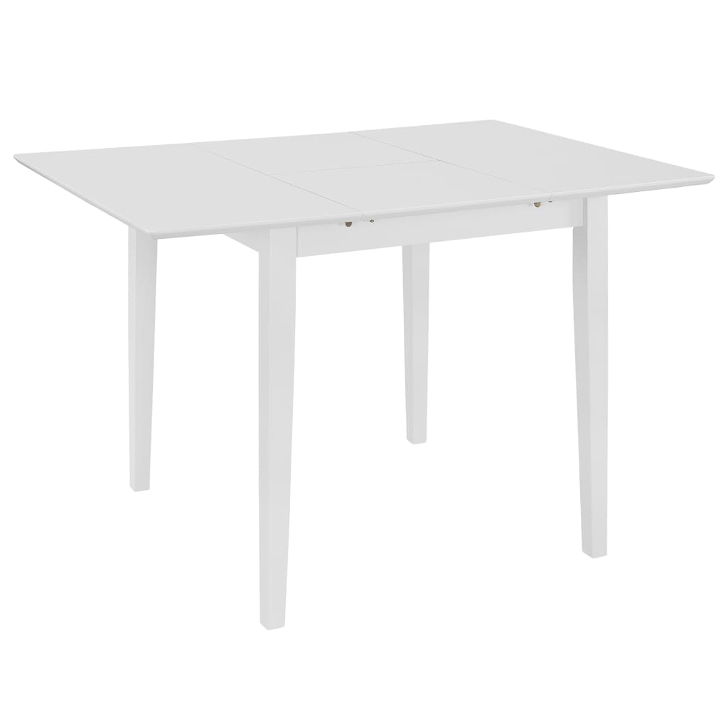 Extendable kitchen table, white, (80-120)x80x74 cm, MDF