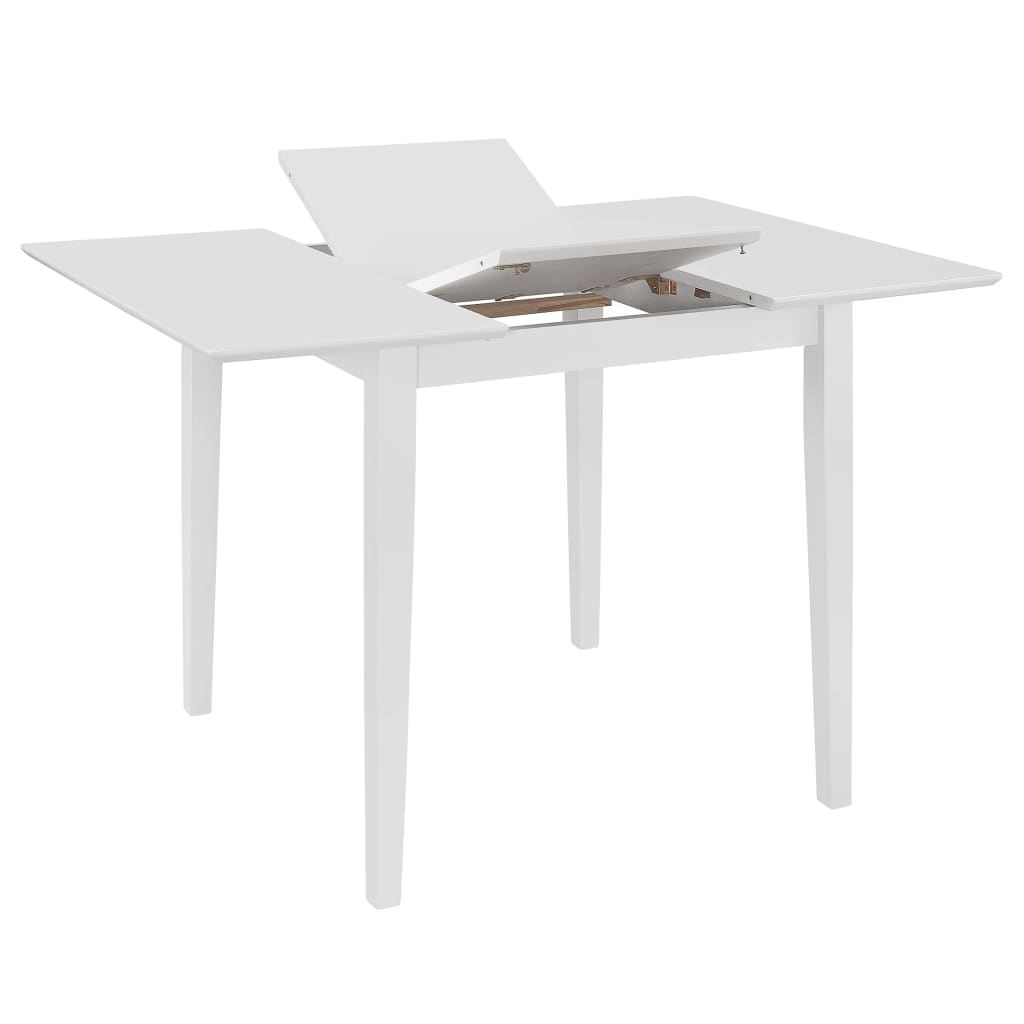 Extendable kitchen table, white, (80-120)x80x74 cm, MDF