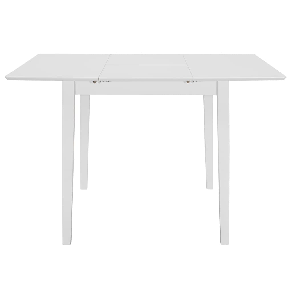 Extendable kitchen table, white, (80-120)x80x74 cm, MDF