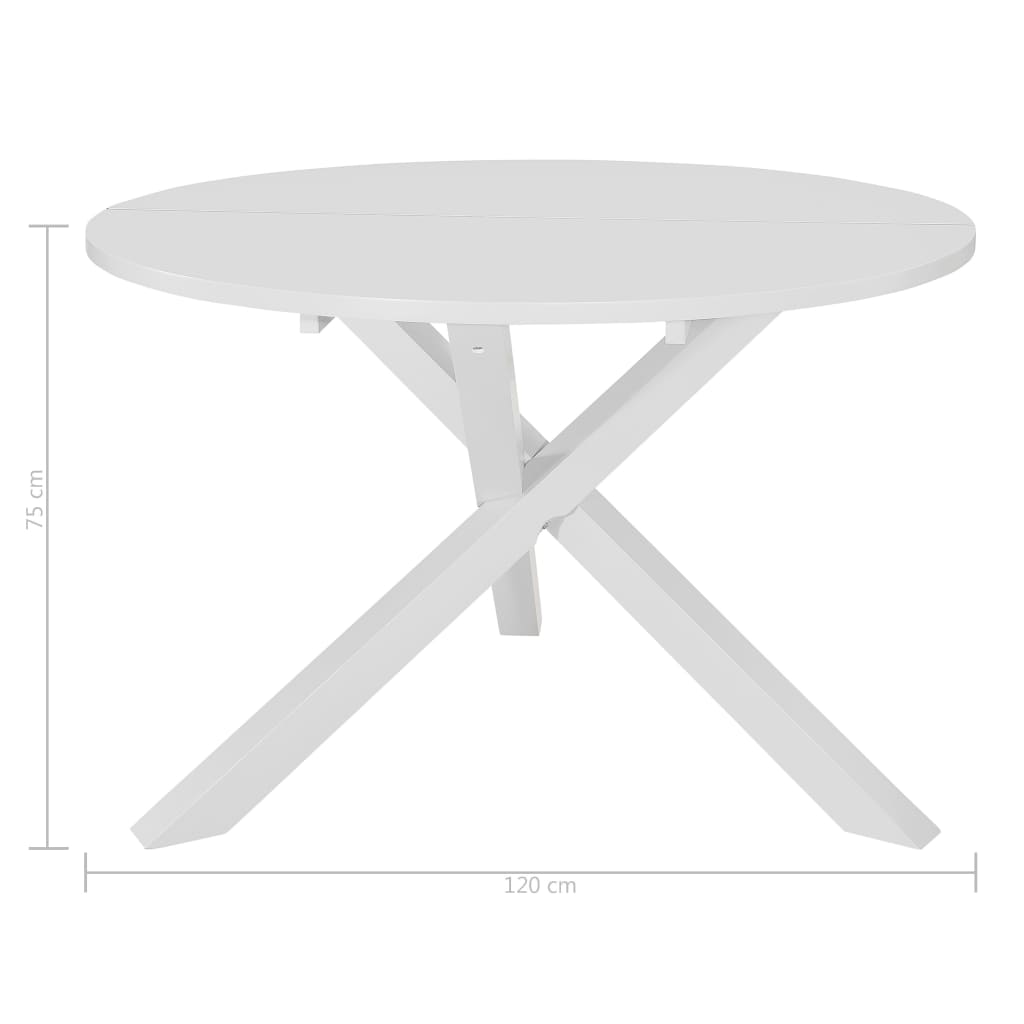 Kitchen table, white, 120 x 75 cm, MDF