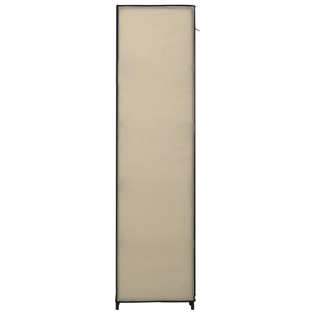 Folding wardrobe, cream, 110x45x175 cm, textile