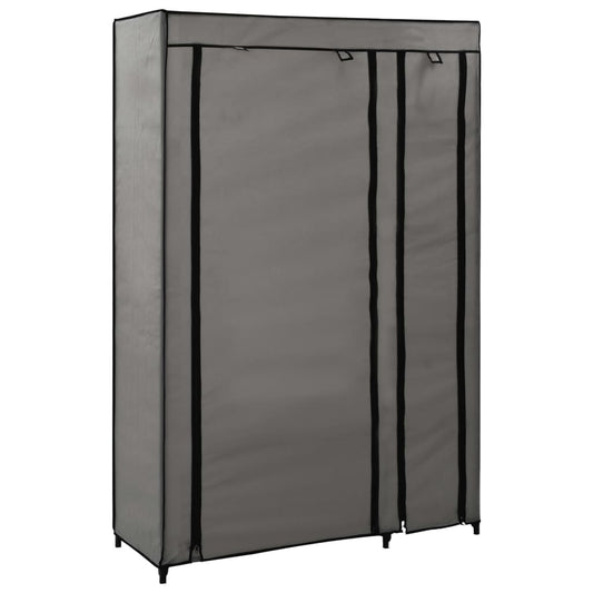 Folding wardrobe, grey, 110x45x175 cm, textile