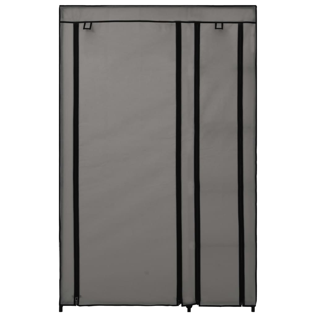 Folding wardrobe, grey, 110x45x175 cm, textile