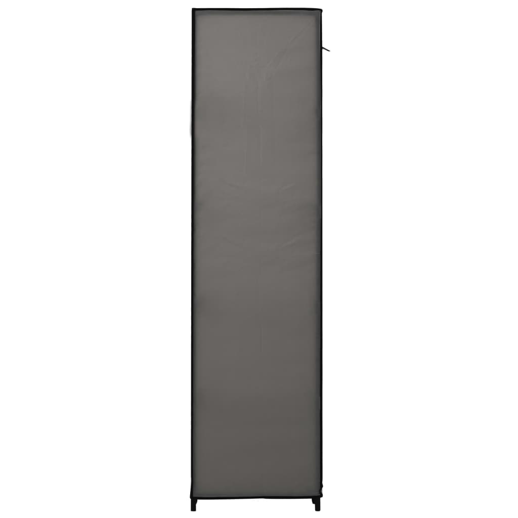 Folding wardrobe, grey, 110x45x175 cm, textile