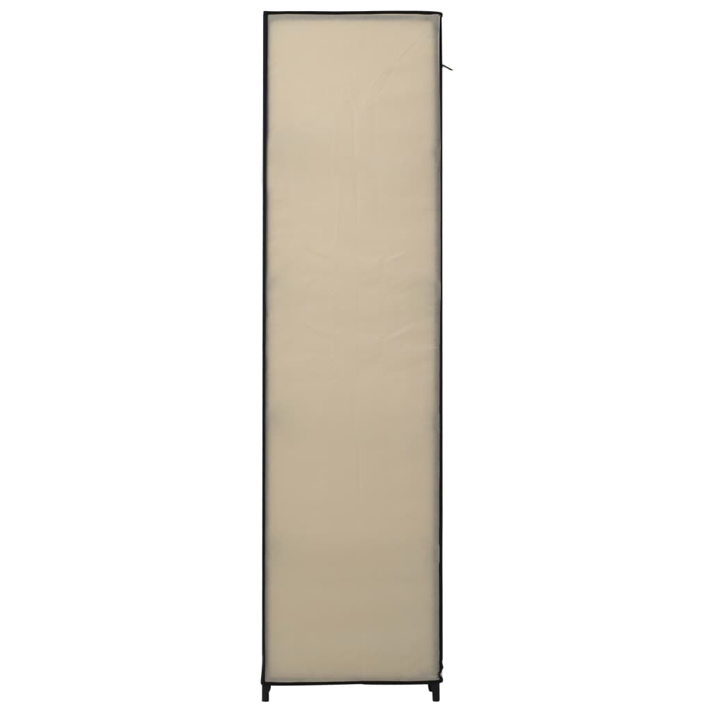 Folding clothes cabinets 2 pcs. cream 110x45x175 cm fabric