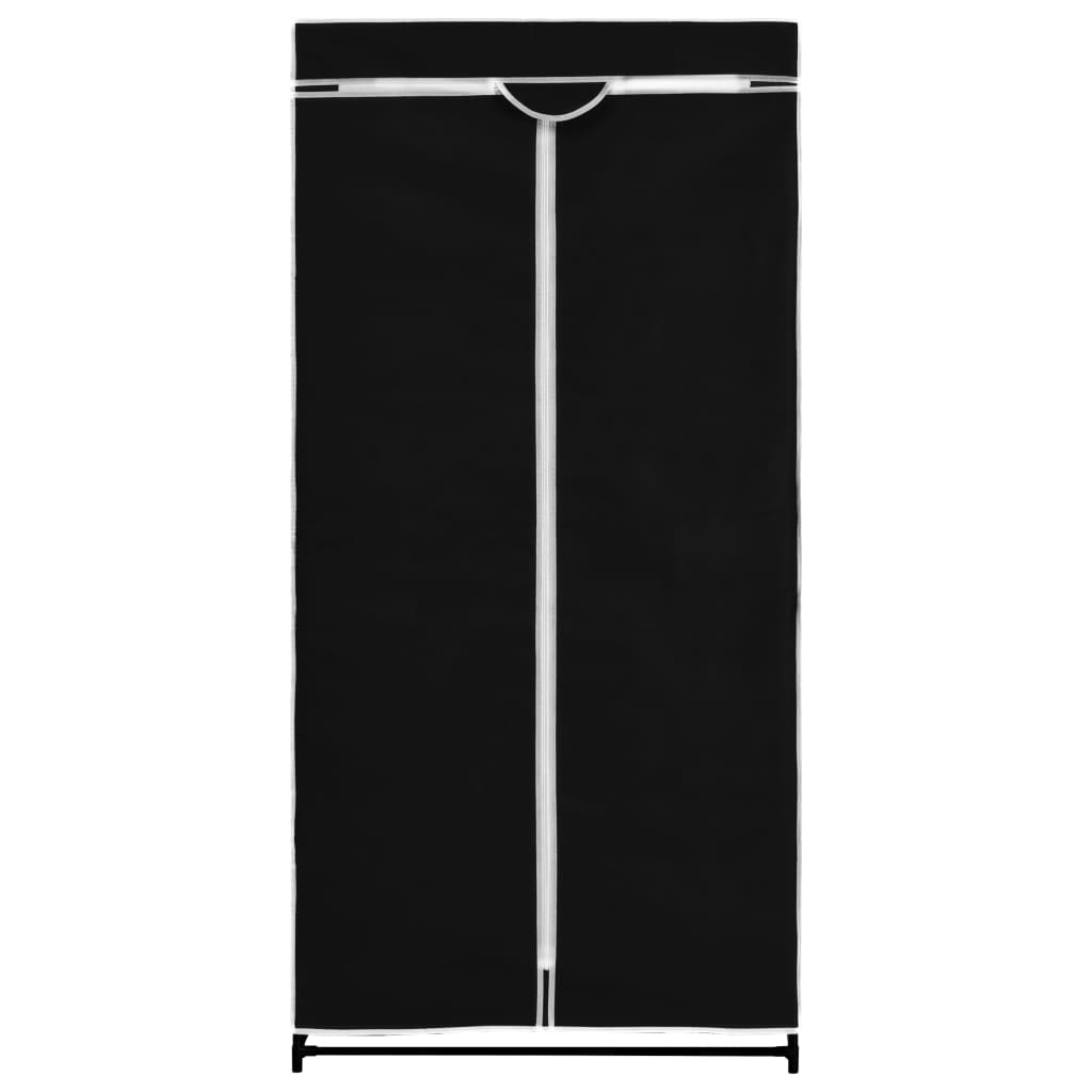 Wardrobe, black, 75 x 50 x 160 cm