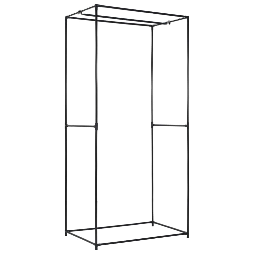 Wardrobe, black, 75 x 50 x 160 cm