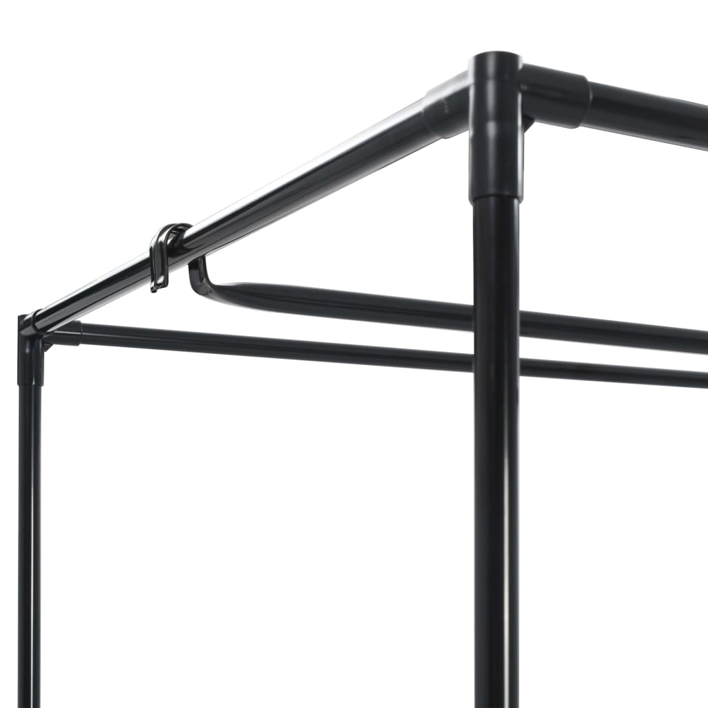 Wardrobe, black, 75 x 50 x 160 cm