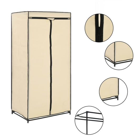 Wardrobe, cream, 75 x 50 x 160 cm