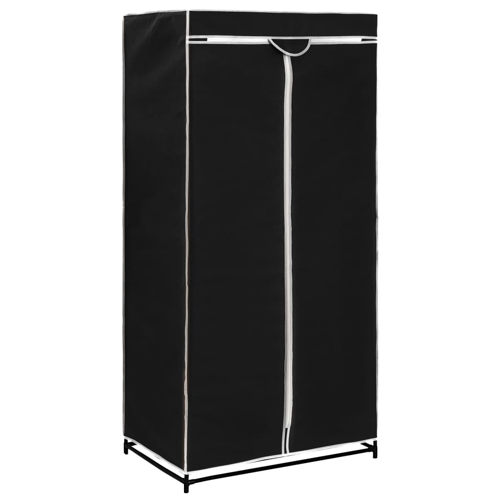 Wardrobes, 2 pcs., black, 75 x 50 x 160 cm