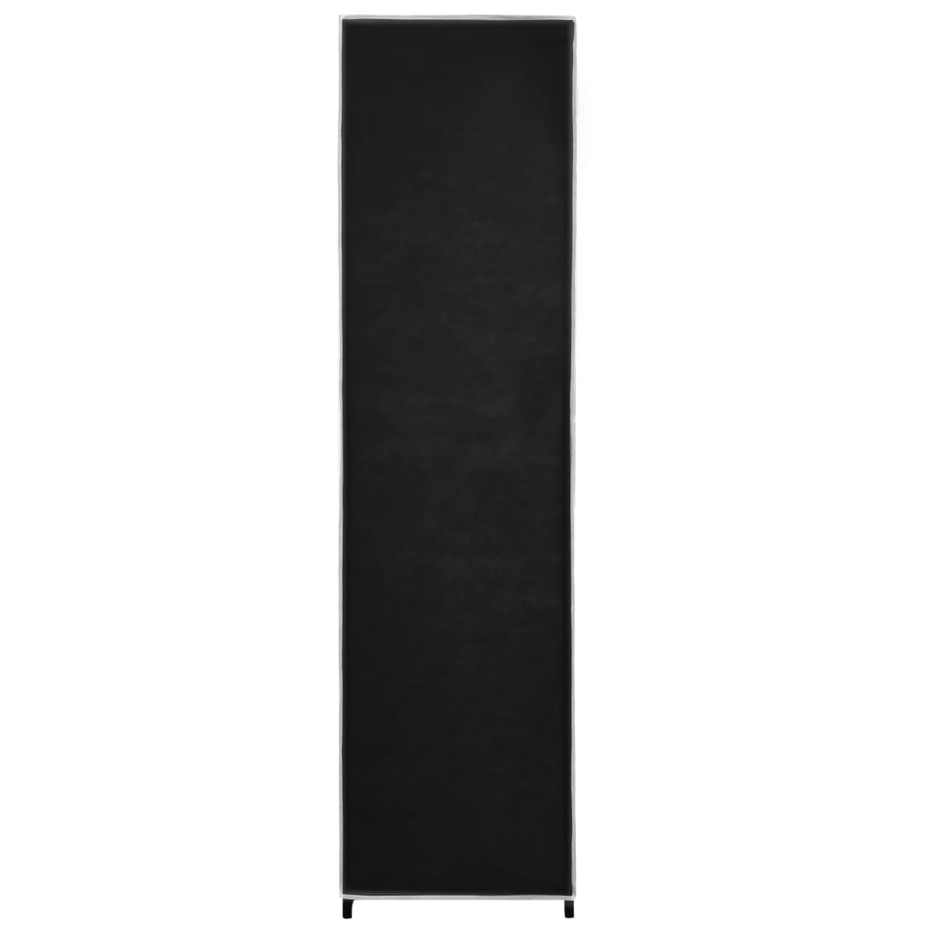 Șifonier cu 4 compartimente, negru, 175 x 45 x 170 cm