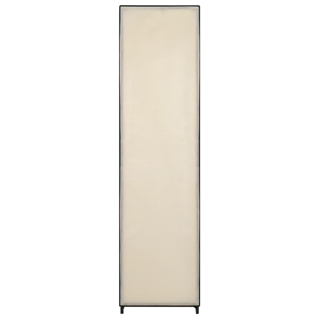 Wardrobe with 4 compartments, cream, 175 x 45 x 170 cm