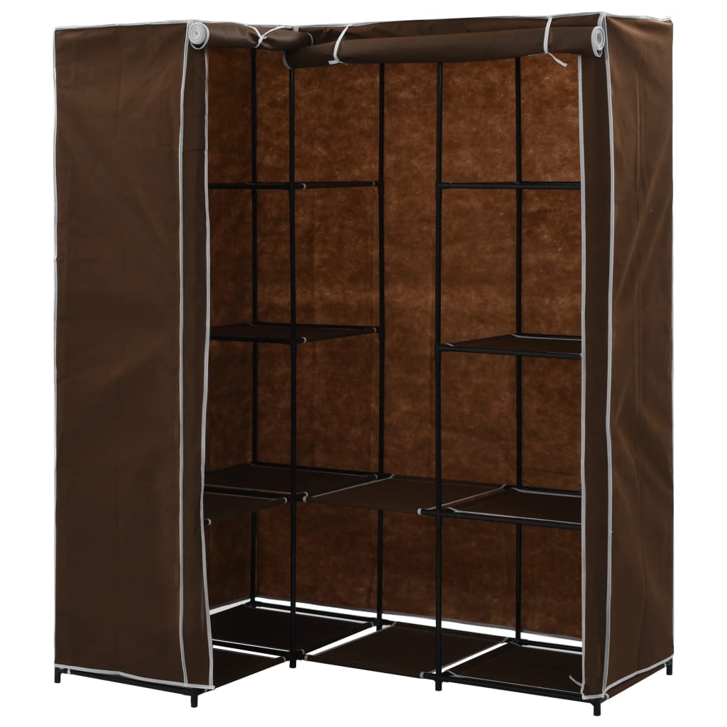 Corner wardrobe, brown, 130 x 87 x 169 cm