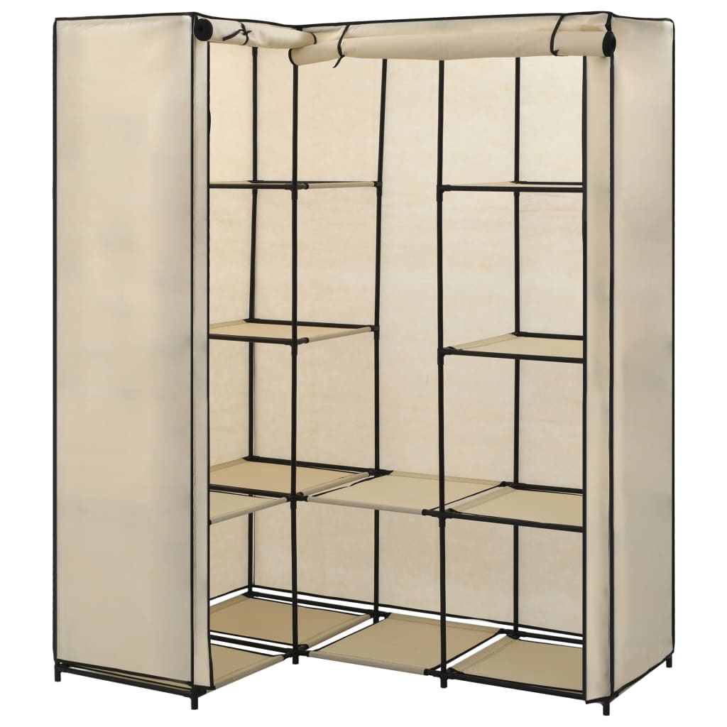 Corner wardrobe, cream, 130 x 87 x 169 cm