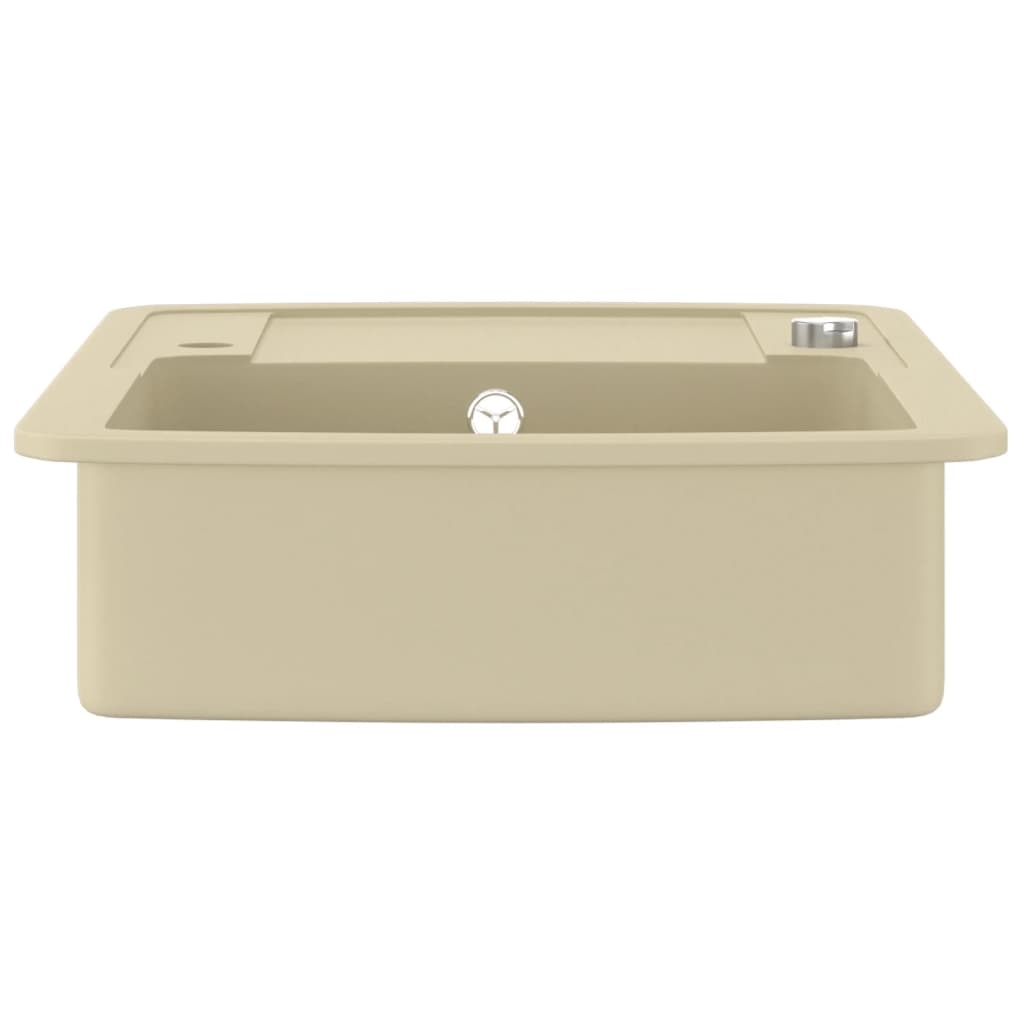 Granite kitchen sink, beige, one basin