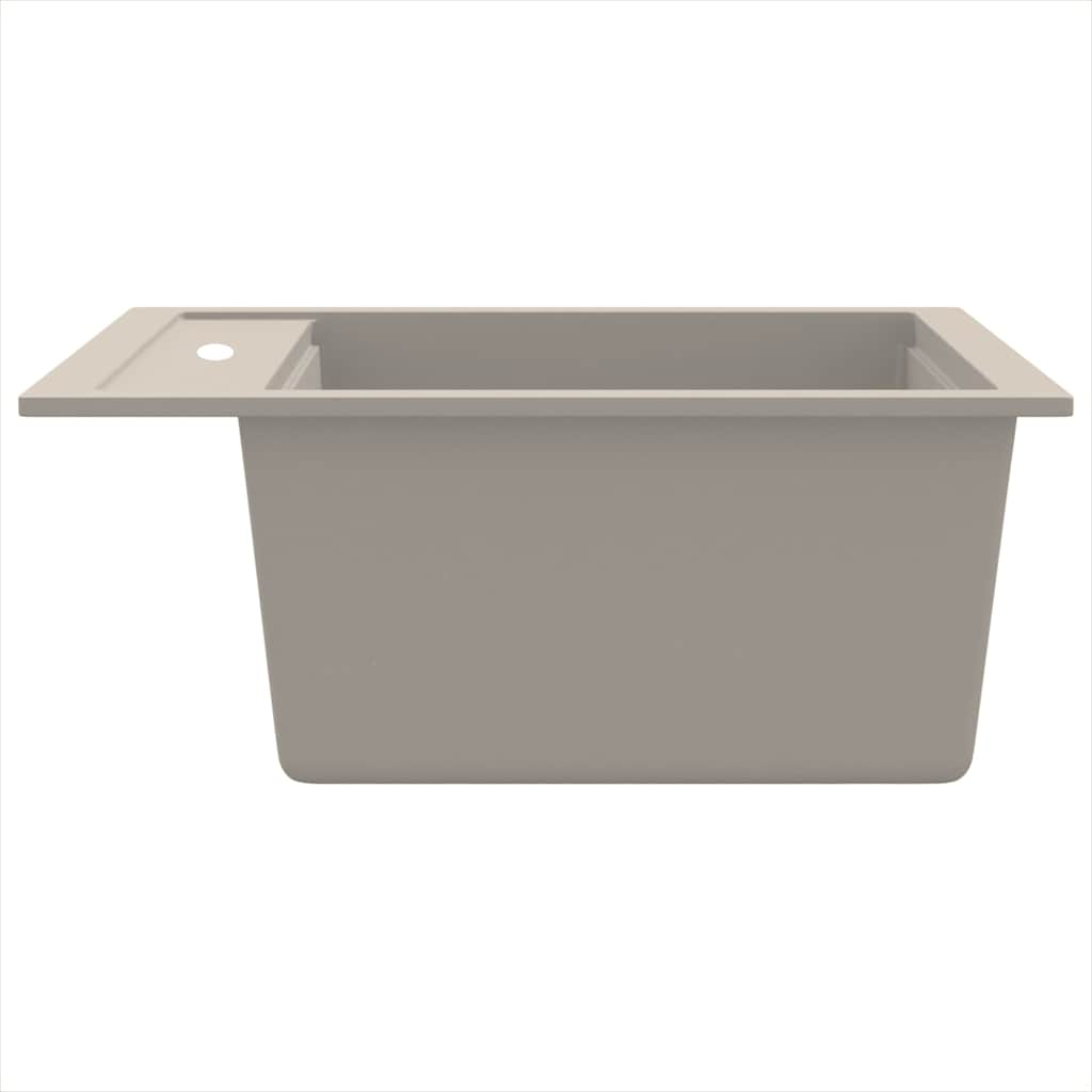 Granite kitchen sink, beige, one basin