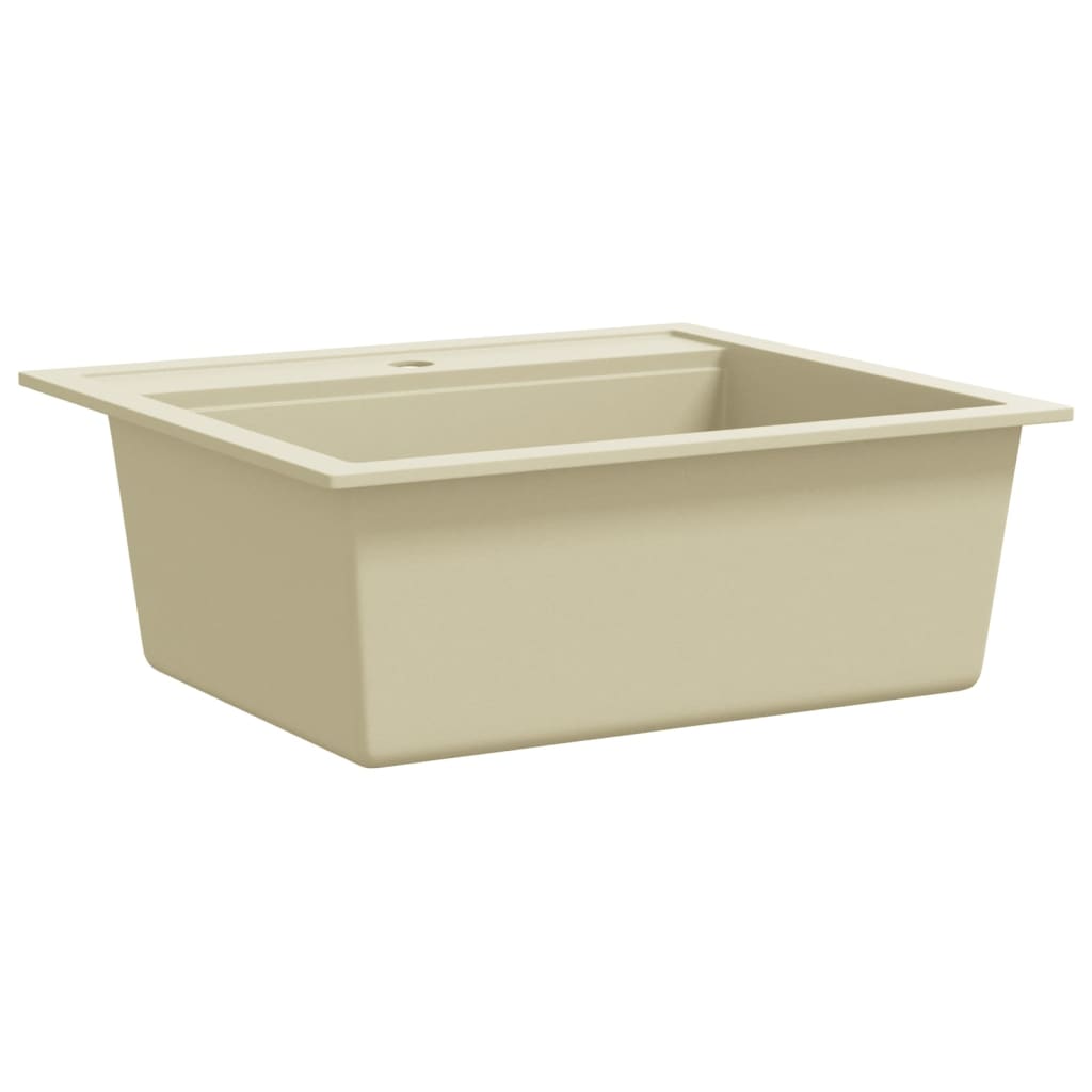 Granite kitchen sink, beige, single basin