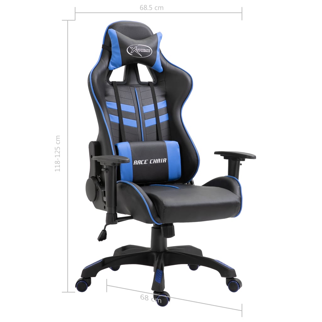 Gaming chair, blue, eco-leather