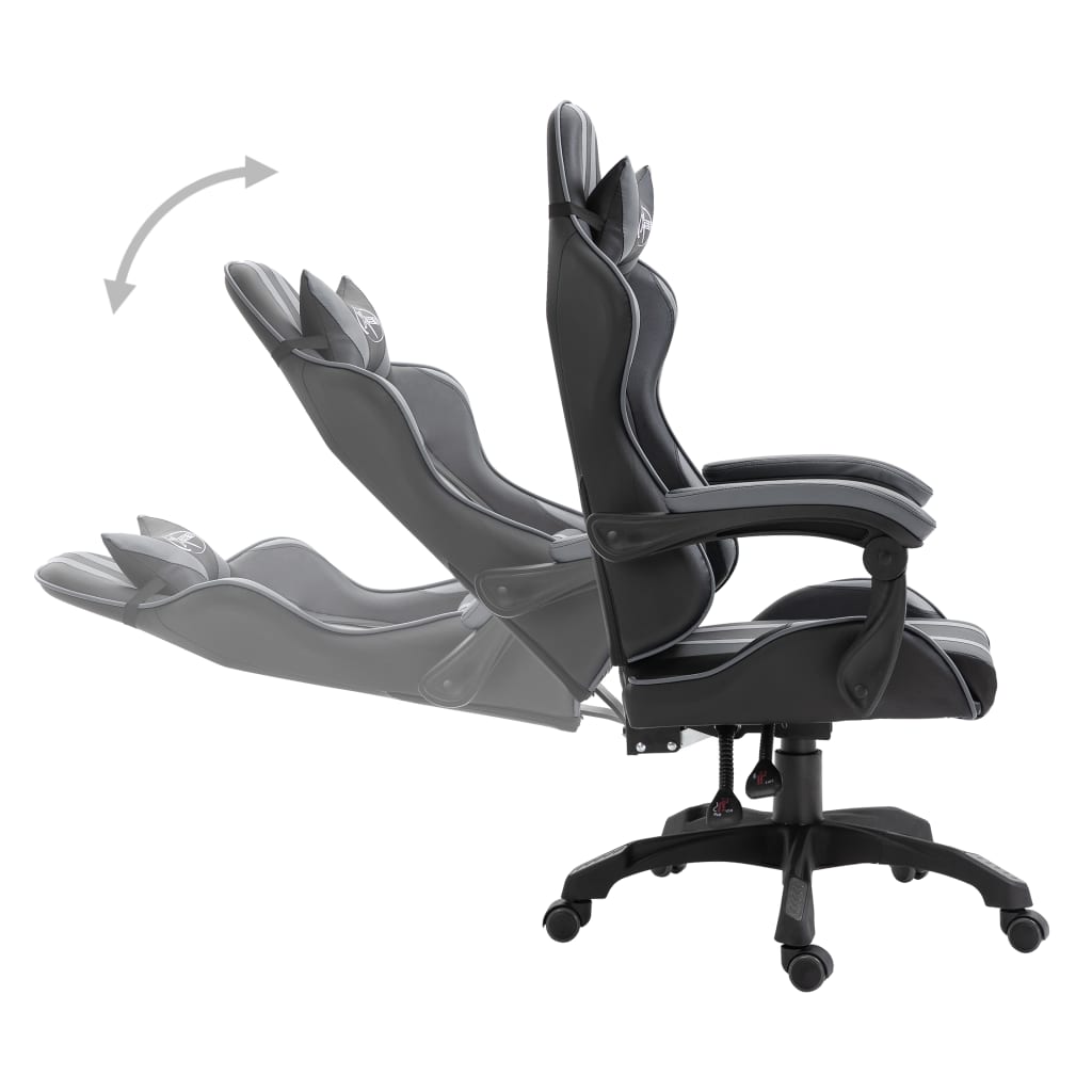 Gaming chair, gray, eco-leather