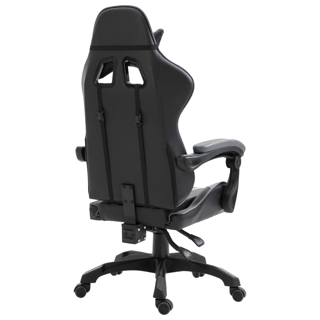 Gaming chair, gray, eco-leather