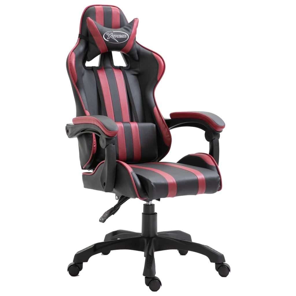 Gaming chair, wine red, eco-leather