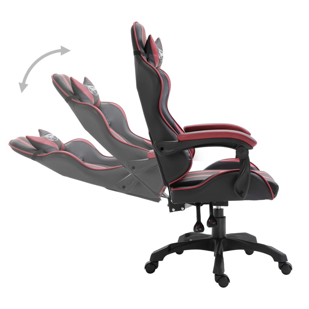 Gaming chair, wine red, eco-leather