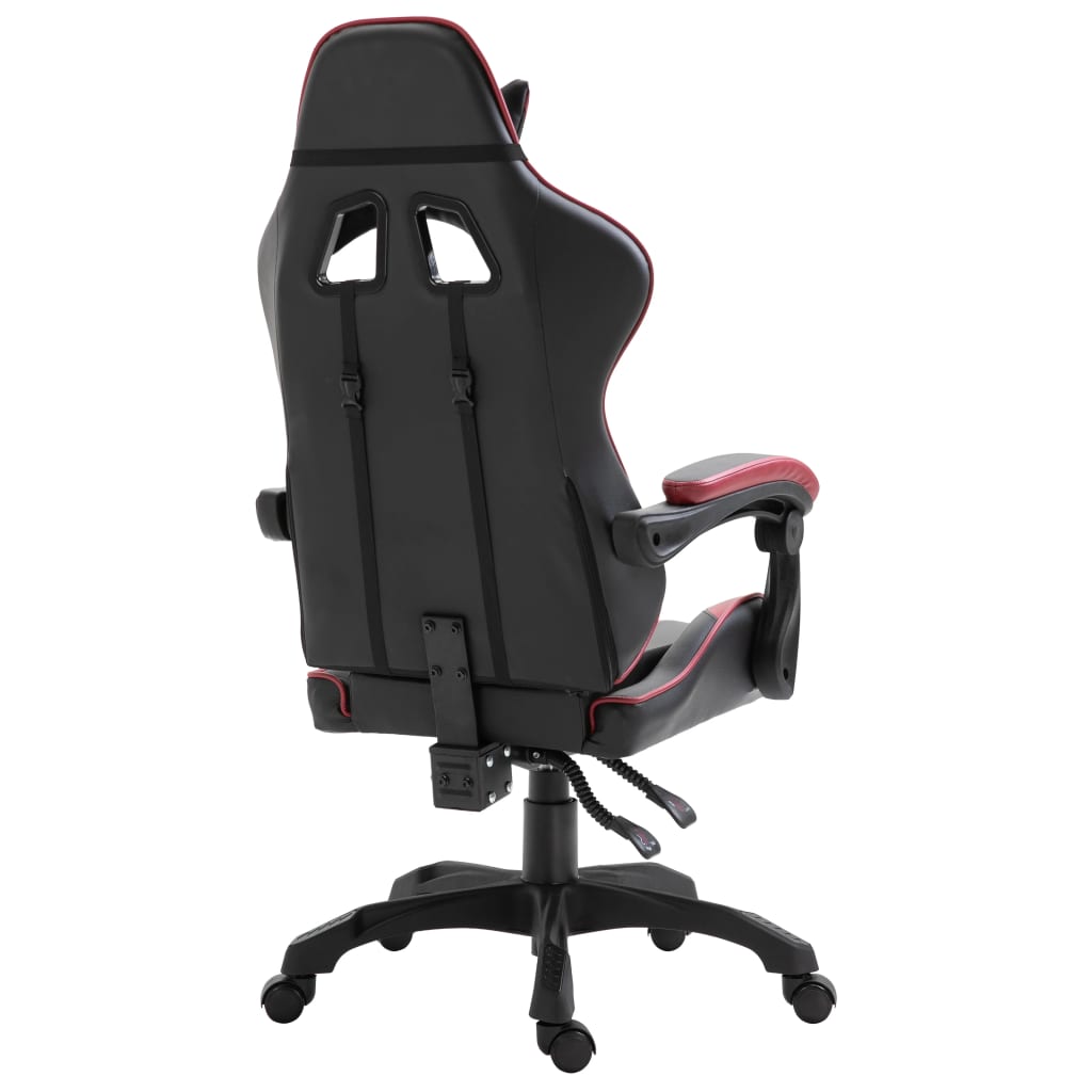 Gaming chair, wine red, eco-leather