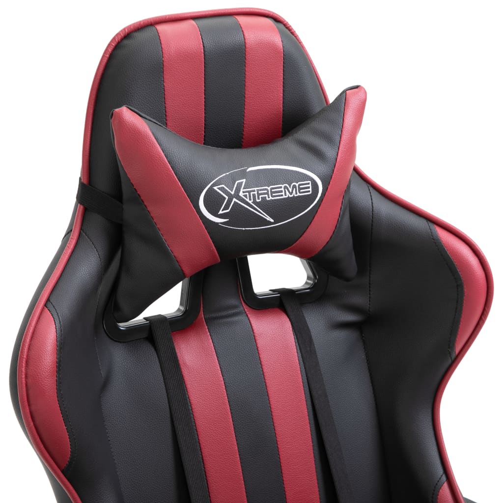 Gaming chair, wine red, eco-leather