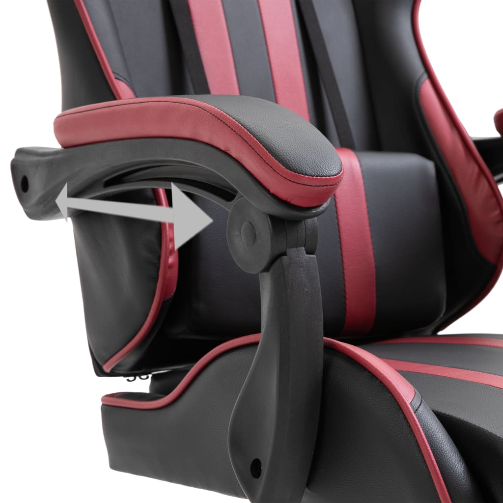 Gaming chair, wine red, eco-leather