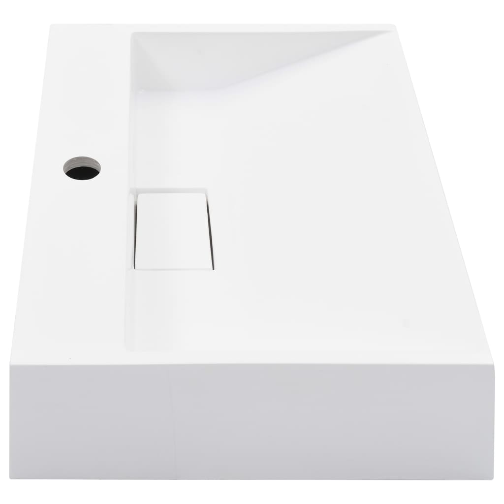 Sink, white, 50x38x13 cm, cast mineral conglomerate/marble