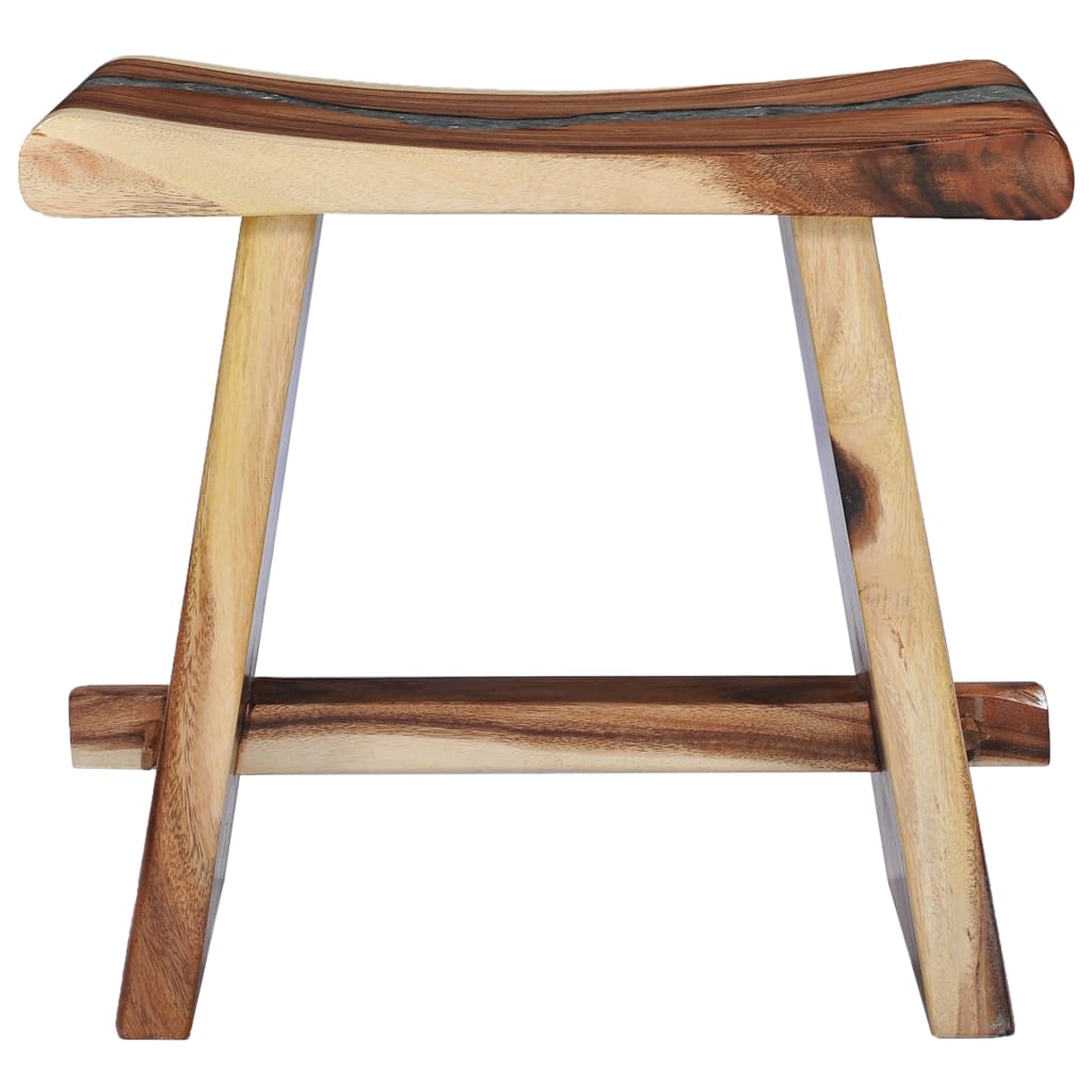 Stool made of solid beech wood and polyresin