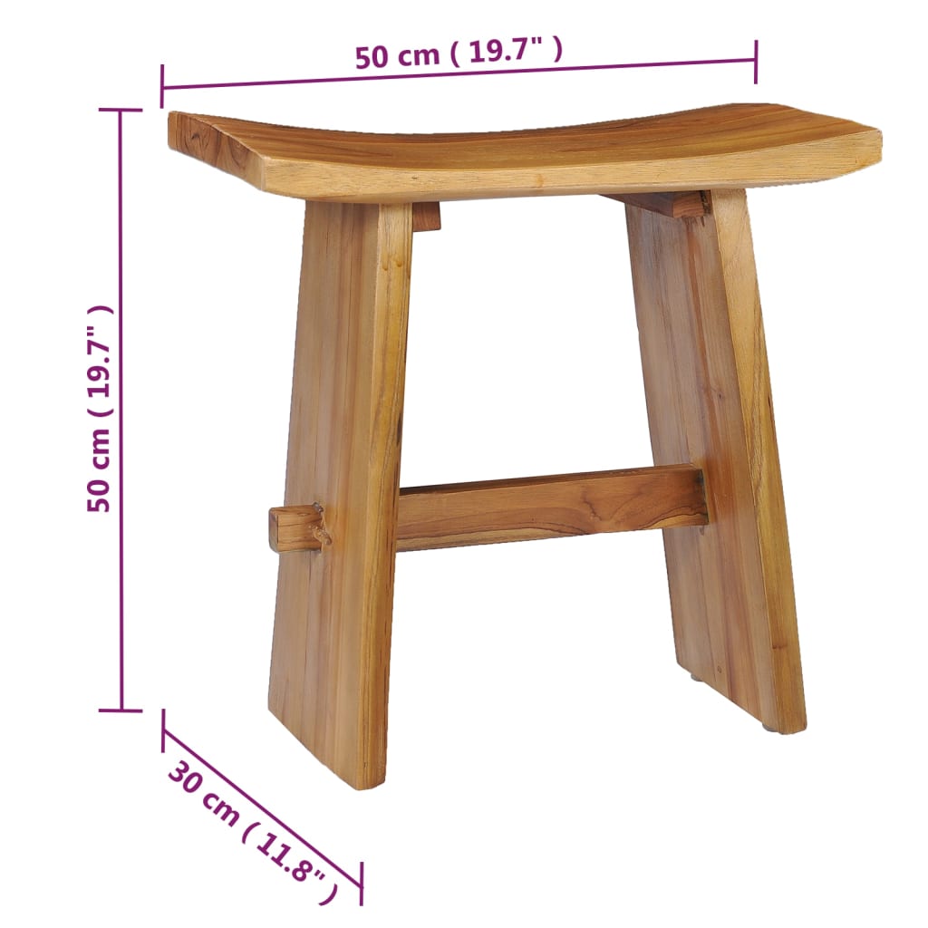 Stool, solid teak wood