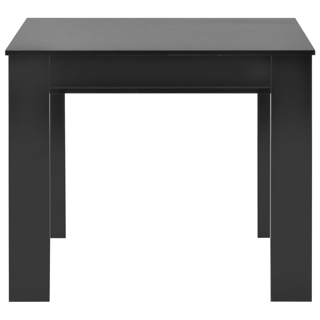 Extendable kitchen table, high-gloss black, 175x90x75 cm