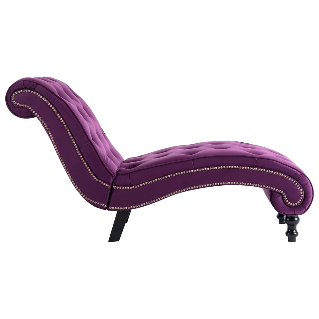 Chaise longue, purple, velvet