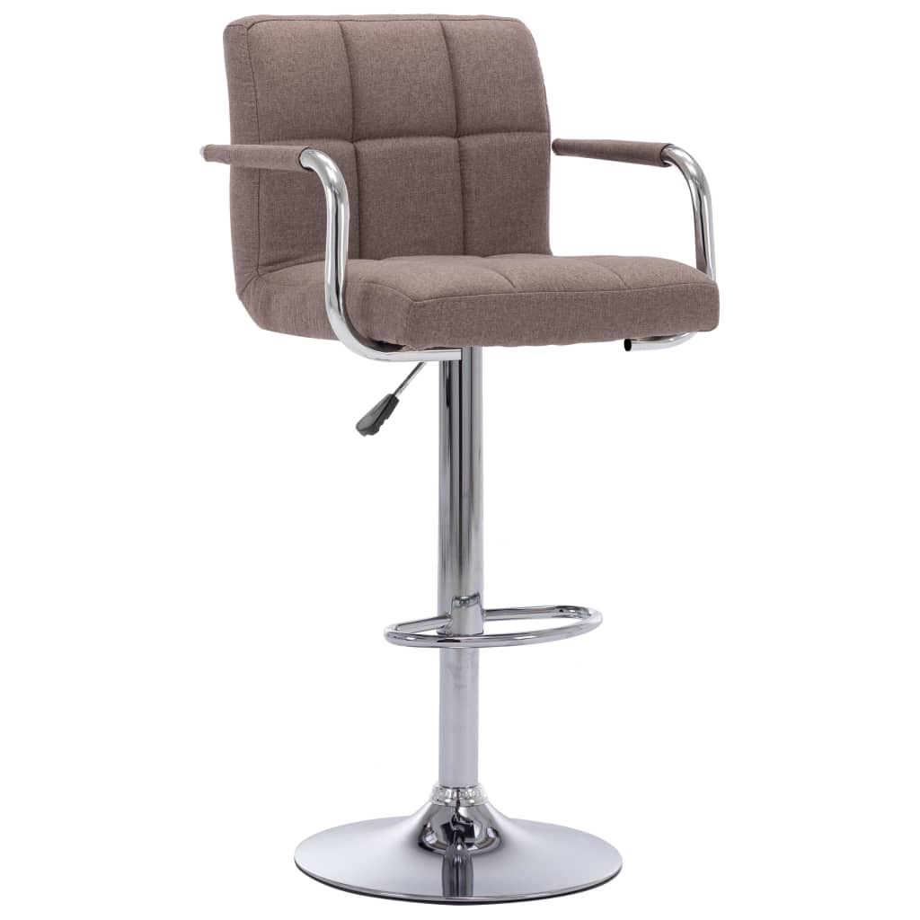 283418 vidaXL Bar Stool Taupe Fabric