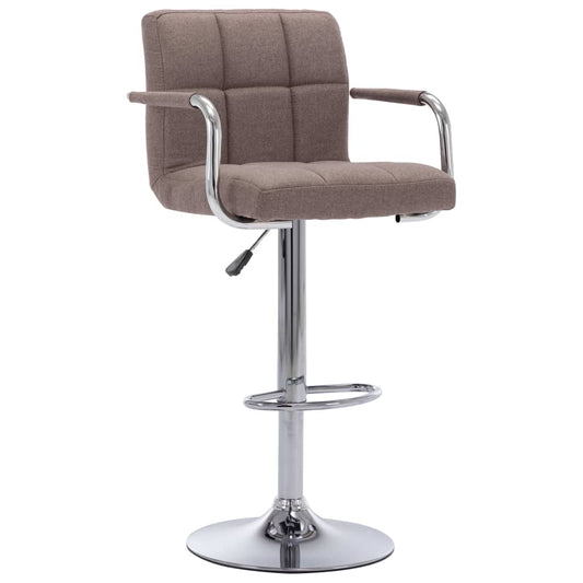 283418 vidaXL Bar Stool Taupe Fabric