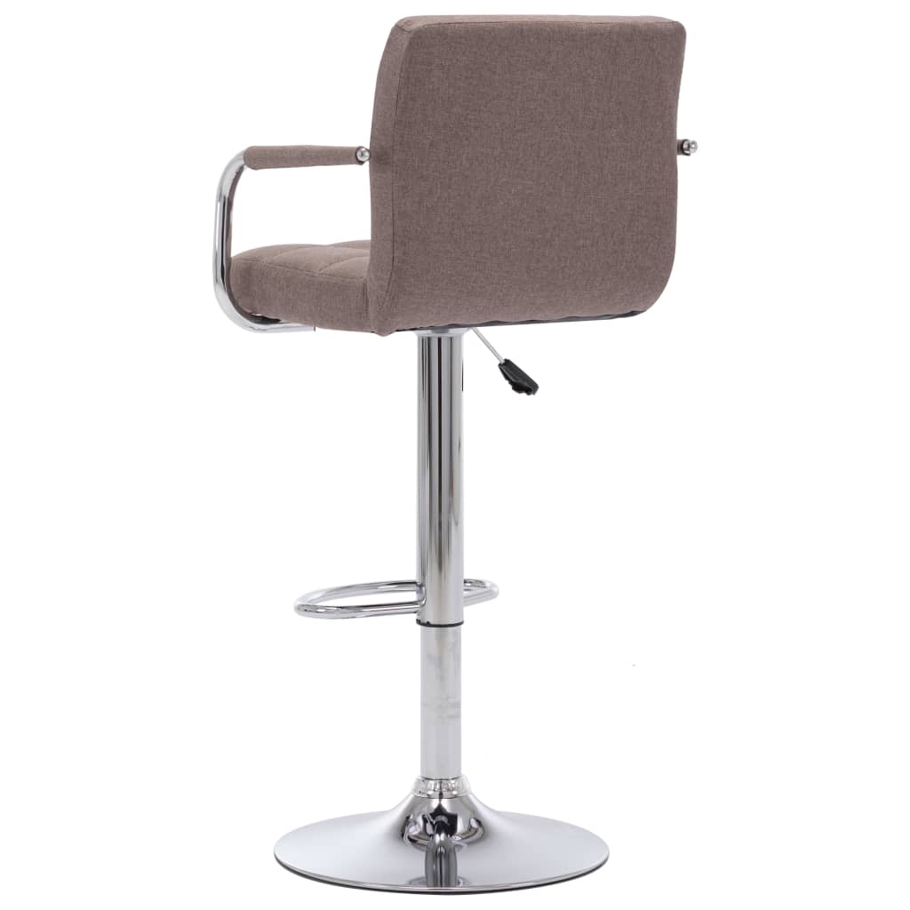 283418 vidaXL Bar Stool Taupe Fabric