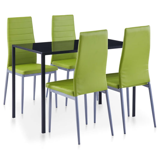 Set mobilier de bucătărie, 5 piese, verde